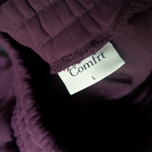 Comfrt Anxiety You Matter Straight Leg Sweatpants Plum Color Size L Large New - Picture 5 of 6